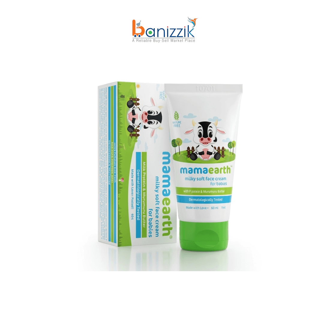 Mamaearth-Milky Soft Face Cream With Murumuru Butter for Babies, 60 ml
