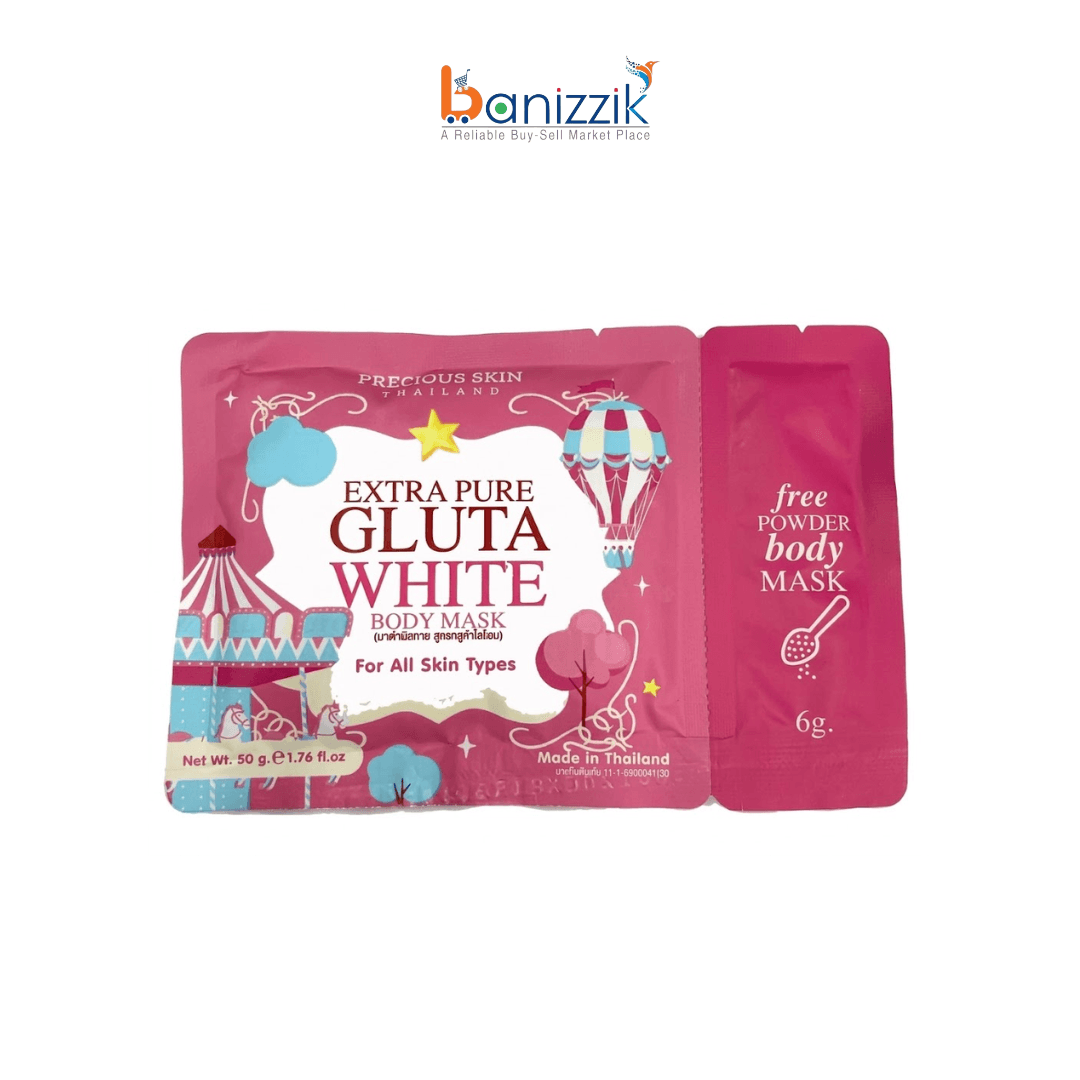 Extra Pure Gluta White Body Mask 50g + Free Powder Body Mask 6g by Precious Skin Thailand