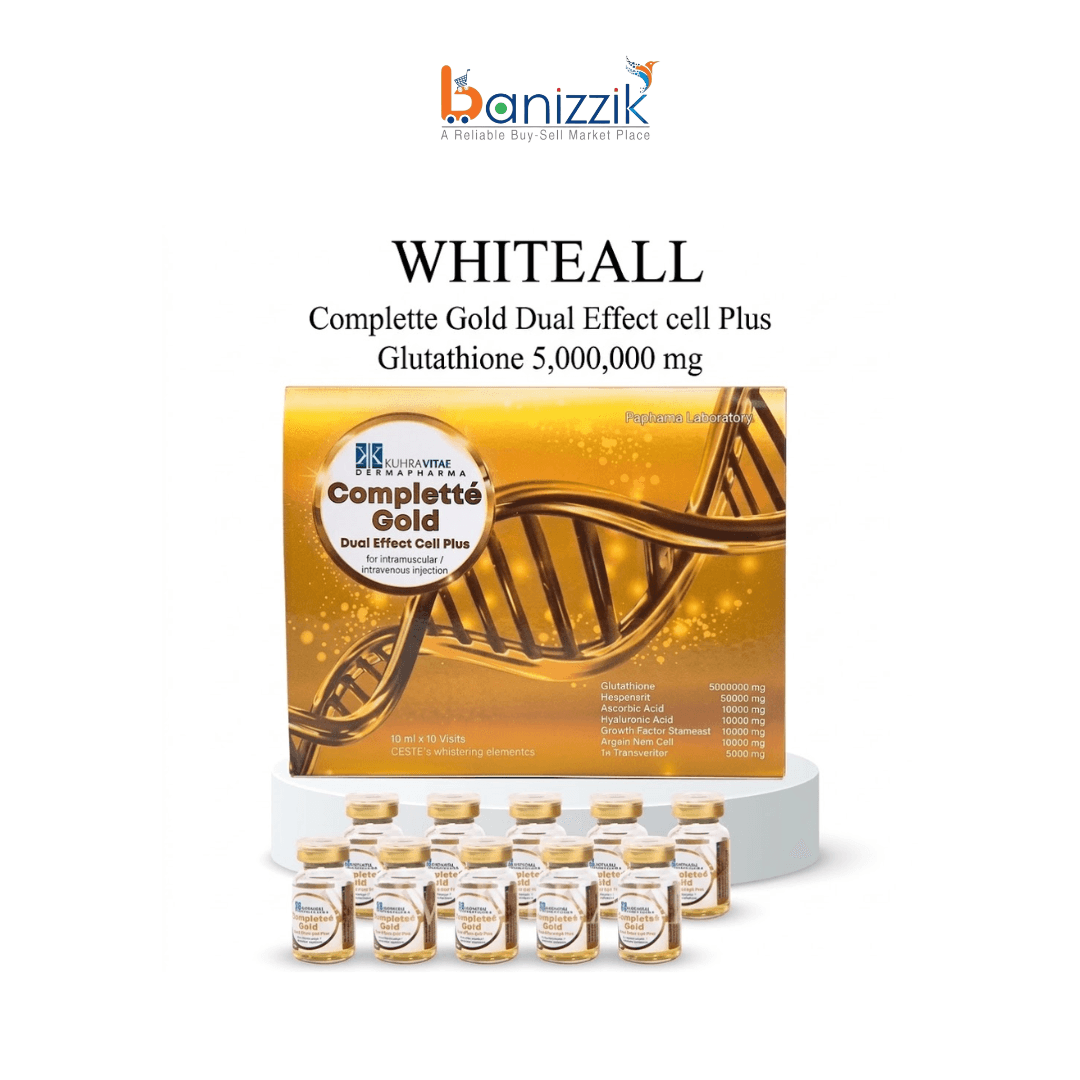 Complette Gold Dual Effect Cell Plus Glutathione 5000000mg Injections