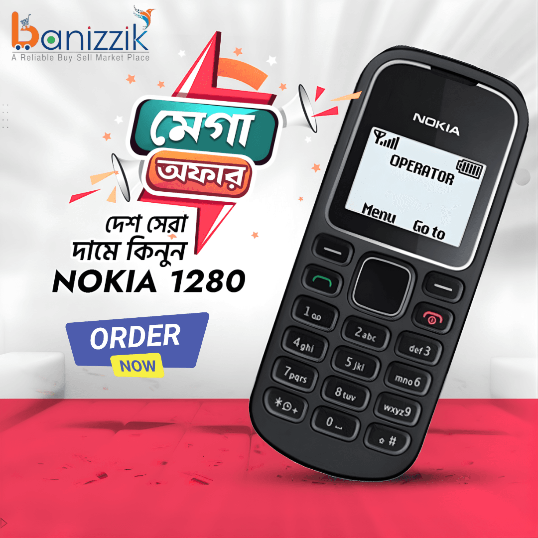 Nokia 1280 Mobile – Simple, Reliable & Long-Lasting