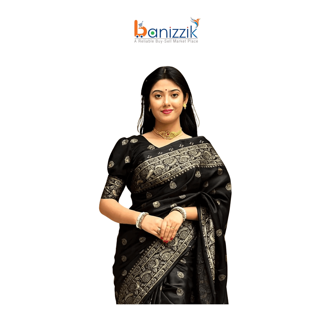 Premium Japani Silk Saree with Blouse Piece for Women
