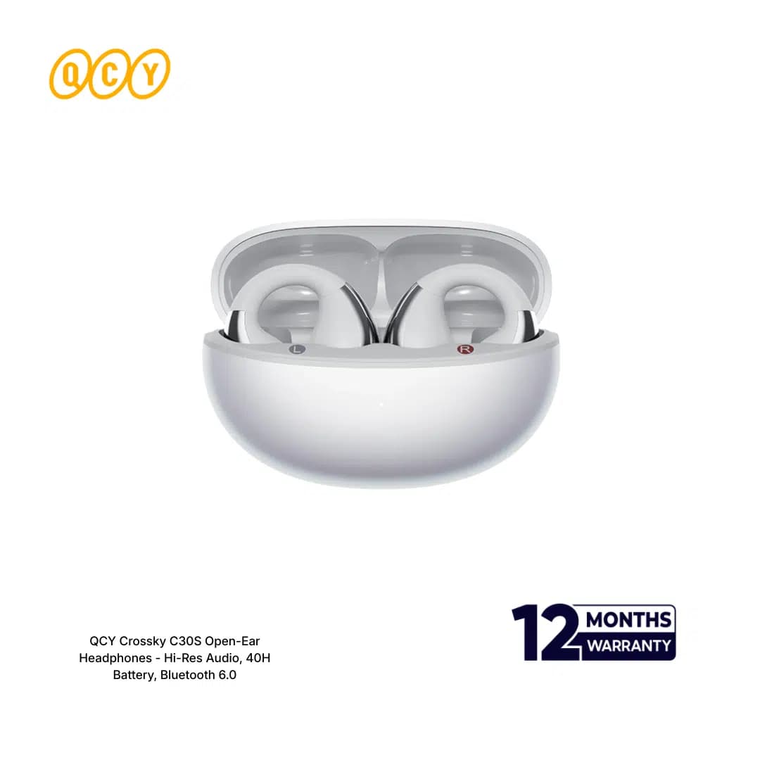 QCY Crossky C30S Open-Ear Headphones – Hi-Res Audio, 40H Battery, Bluetooth 6.0