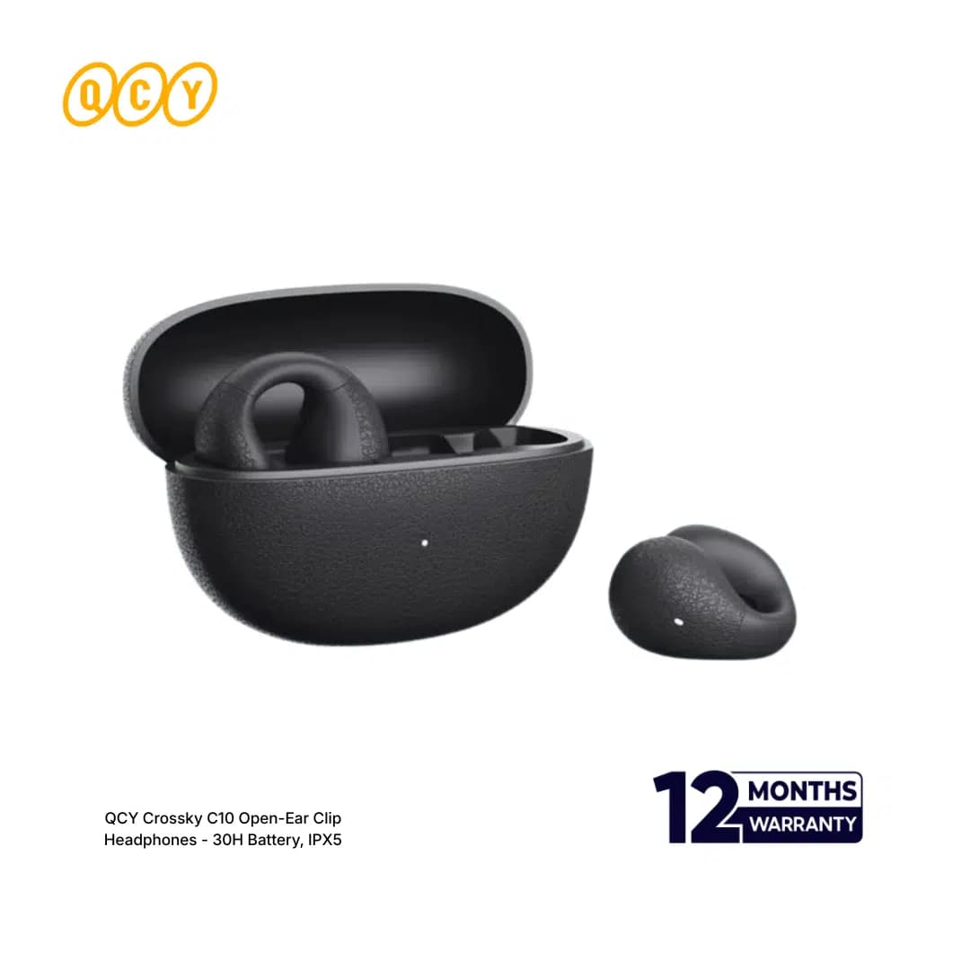 QCY Crossky C10 Open-Ear Clip Headphones – 30H Battery, IPX5