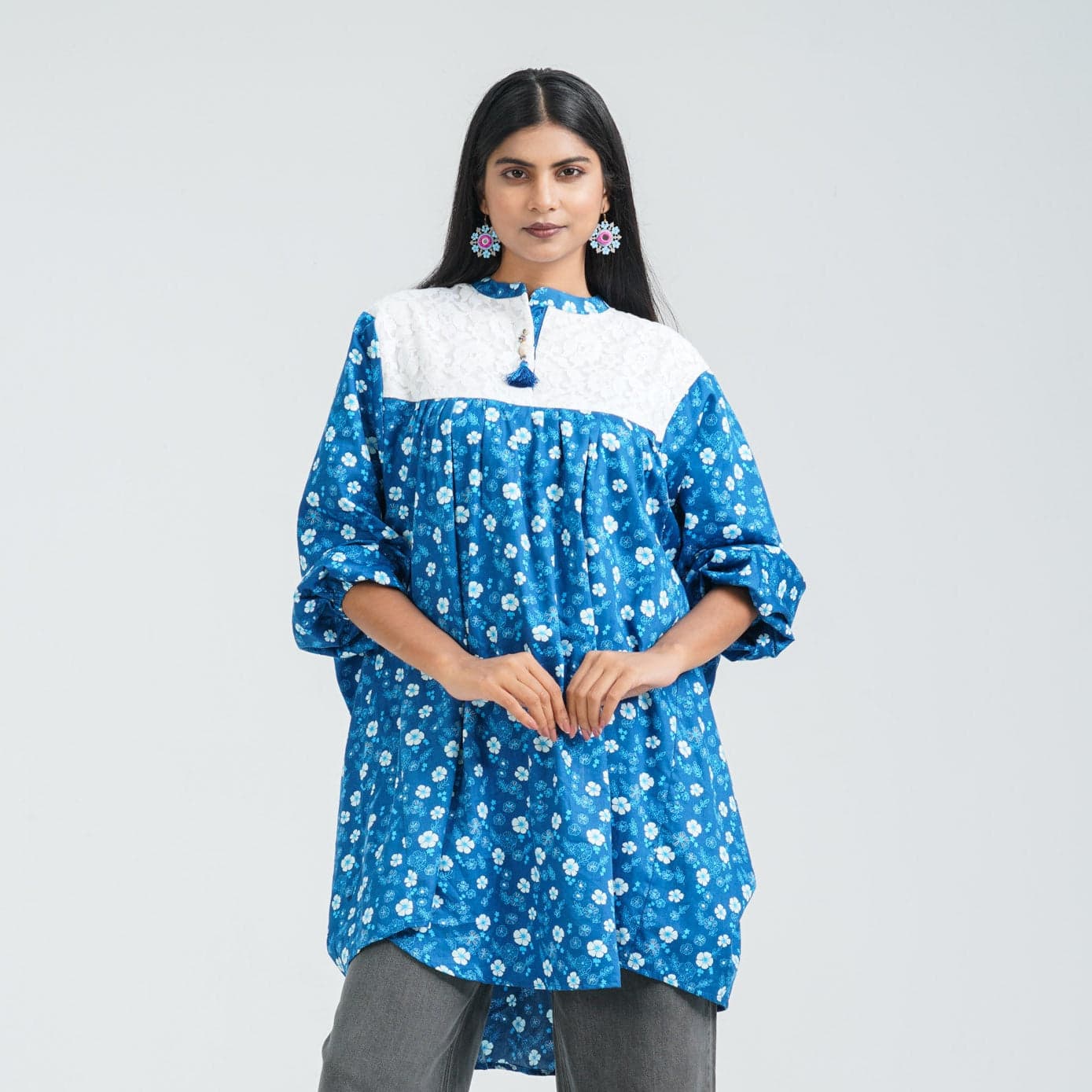 Women's Floral Cotton Tunic