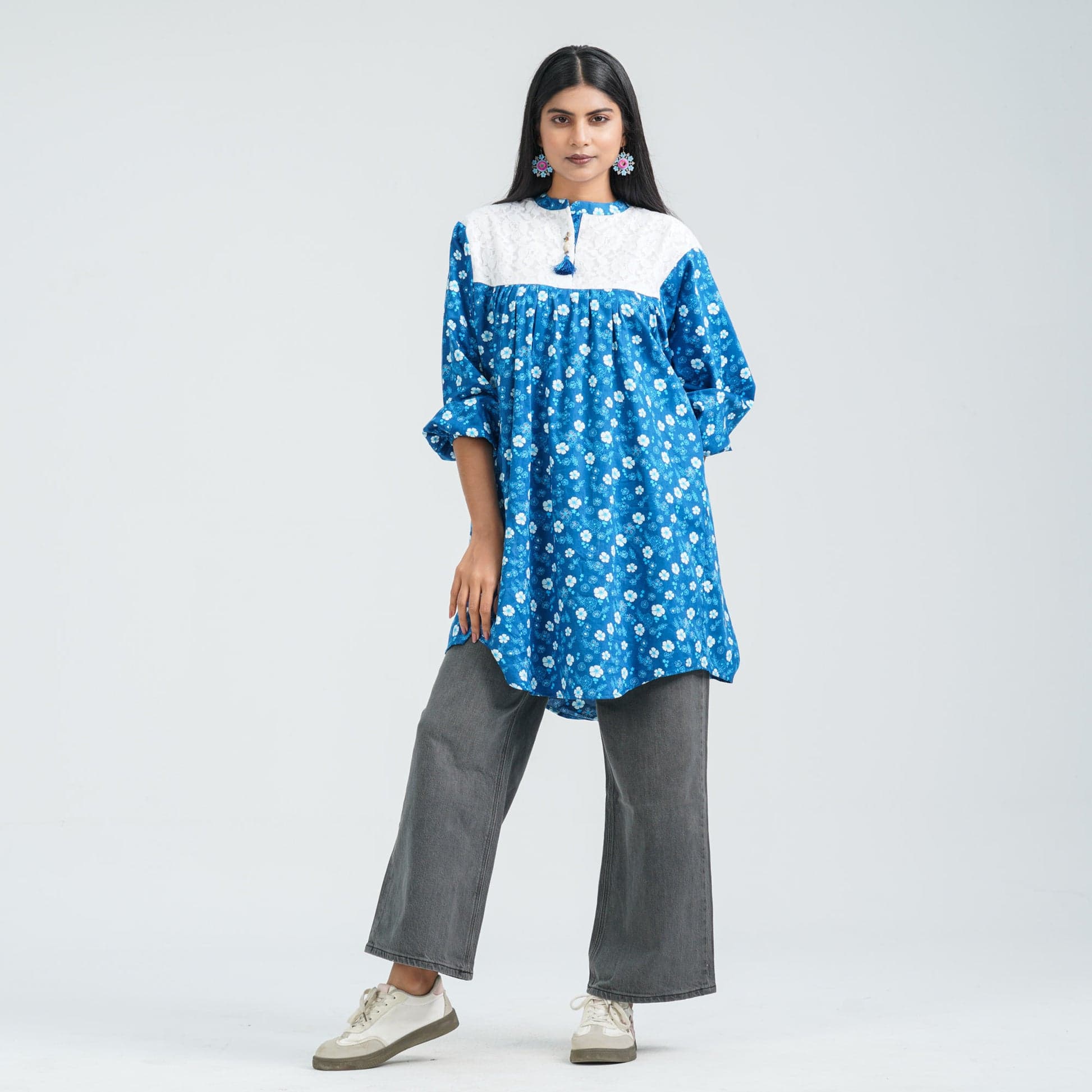 Women's Floral Cotton Tunic view 2