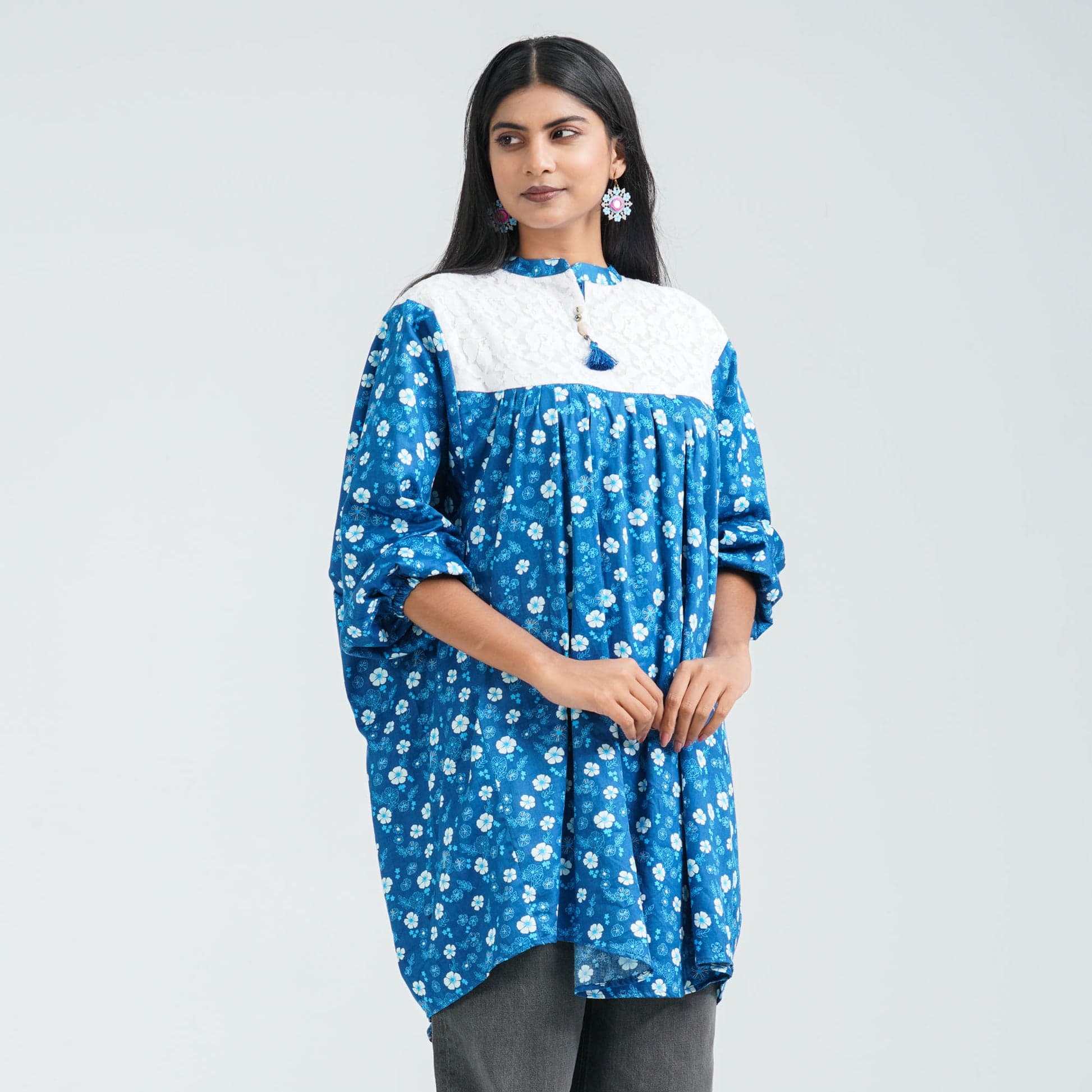 Women's Floral Cotton Tunic view 4